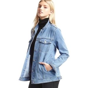 GAP 1969 Long Denim Jacket | Medium Indigo